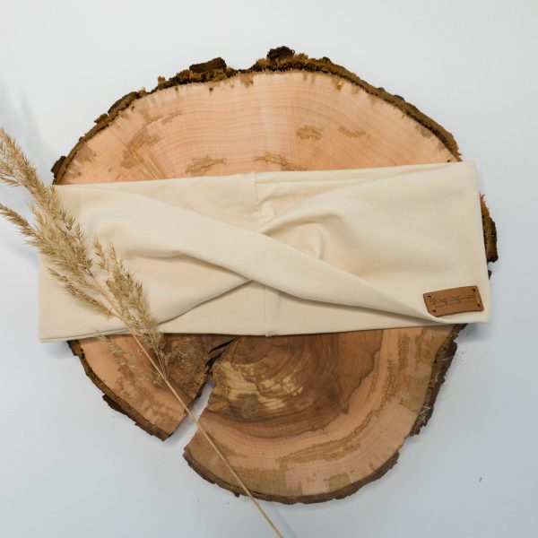 Stirnband glatt "creme"