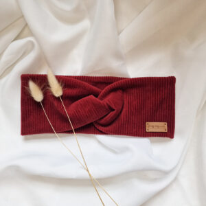 Stirnband Cord "weinrot"