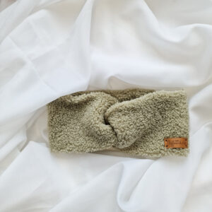 Stirnband Teddyfleece "grün"