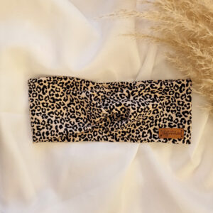 Stirnband "Leo schwarz beige"