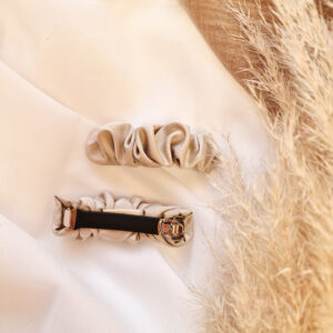 Haarspange Raffung "beige"