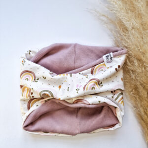 Loopschal "Regenbogen rosa"