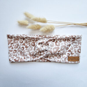 Stirnband "Leo braun-beige"