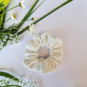 Scrunchie Musselin "Glitzer Streifen"