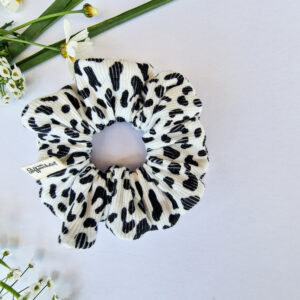 Scrunchie Ripp "Leo schwarz weiß"
