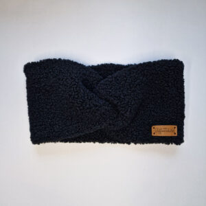 Stirnband Teddyfleece "schwarz"