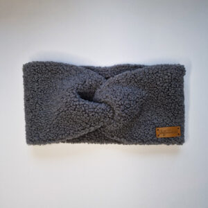 Stirnband Teddyfleece "grau"